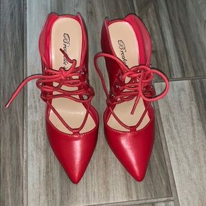 Red Pointed toe heel